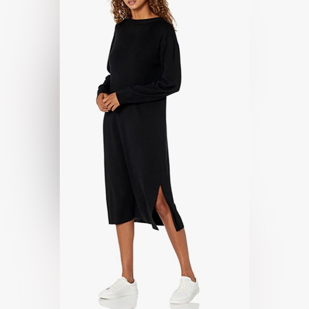 Midi V-Back Sweater Dress